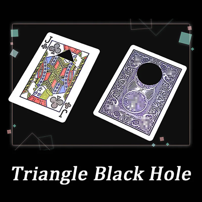 

Triangle Black Hole Card Magic Tricks Gimmick Mentalism Playing Card Magia Close Up Street Illusion Puzzle Toy Magician Poker