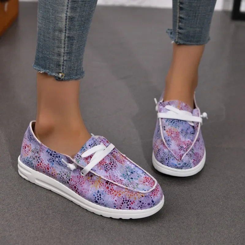 Ladies Shoes 2024 High Quality Cross-tied Women's Flats Hot Sale Casual Flats Women Print Round Toe Flat with Light Shoes Women
Ladies Shoes 2024 High Quality Cross-tied Women's Flats Hot Sale Casual Flats Women Print Round Toe Flat with Light Shoes Women
