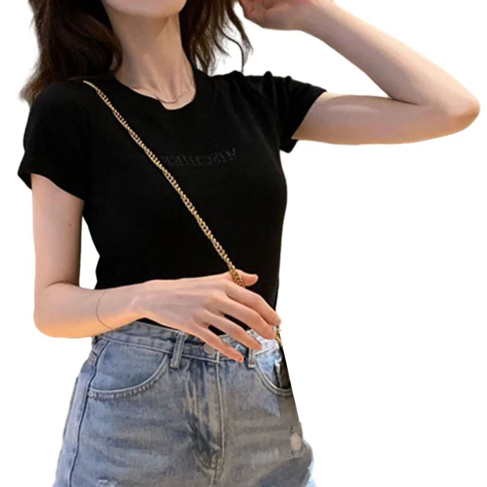 Comfortable Casual Daily Women Top T-Shirt Cotton Medium Elasticity Round Neck S-XXL Short Sleeve Slim Solid Color
Comfortable Casual Daily Women Top T-Shirt Cotton Medium Elasticity Round Neck S-XXL Short Sleeve Slim Solid Color