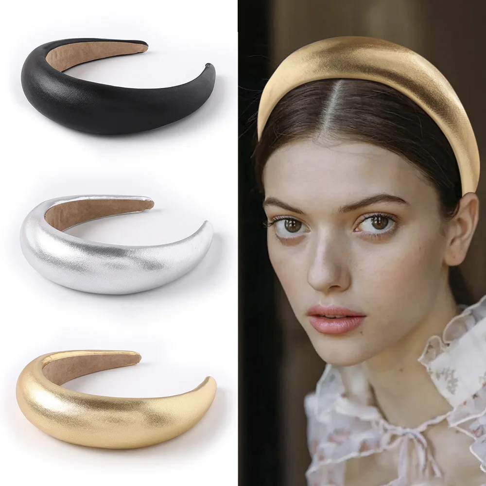 Women'S Pu Leather Sponge Solid Color Hair Hoop Retro Party Elastic Thickened Bag Fabric Wide Edge Hair Band Fashion Headwear
Women'S Pu Leather Sponge Solid Color Hair Hoop Retro Party Elastic Thickened Bag Fabric Wide Edge Hair Band Fashion Headwear