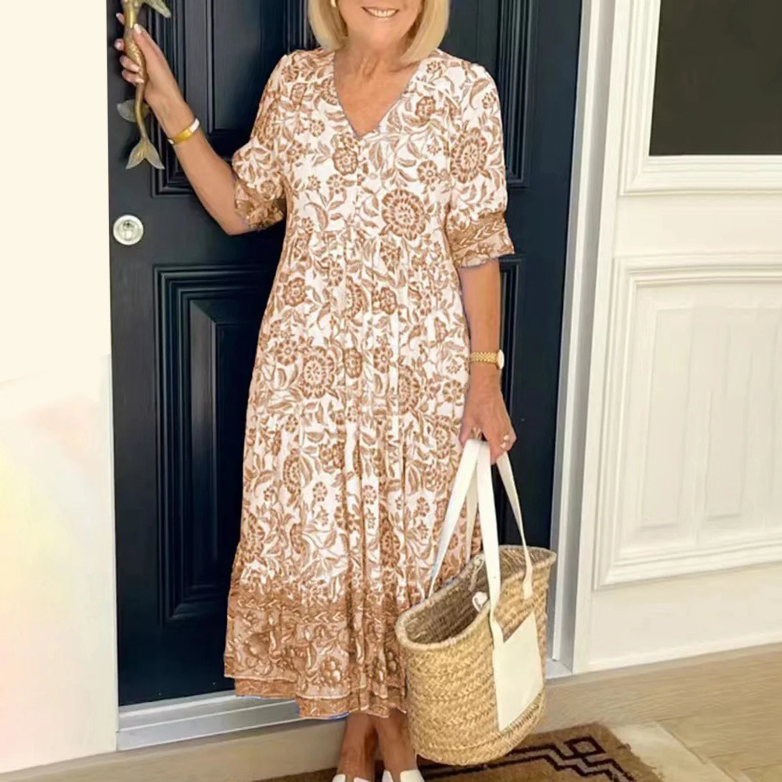 Casual Plus Size Beach Maxi Dress Breathable Bohemian Long Dress Gift for Christmas Birthday New Year d88
Casual Plus Size Beach Maxi Dress Breathable Bohemian Long Dress Gift for Christmas Birthday New Year d88