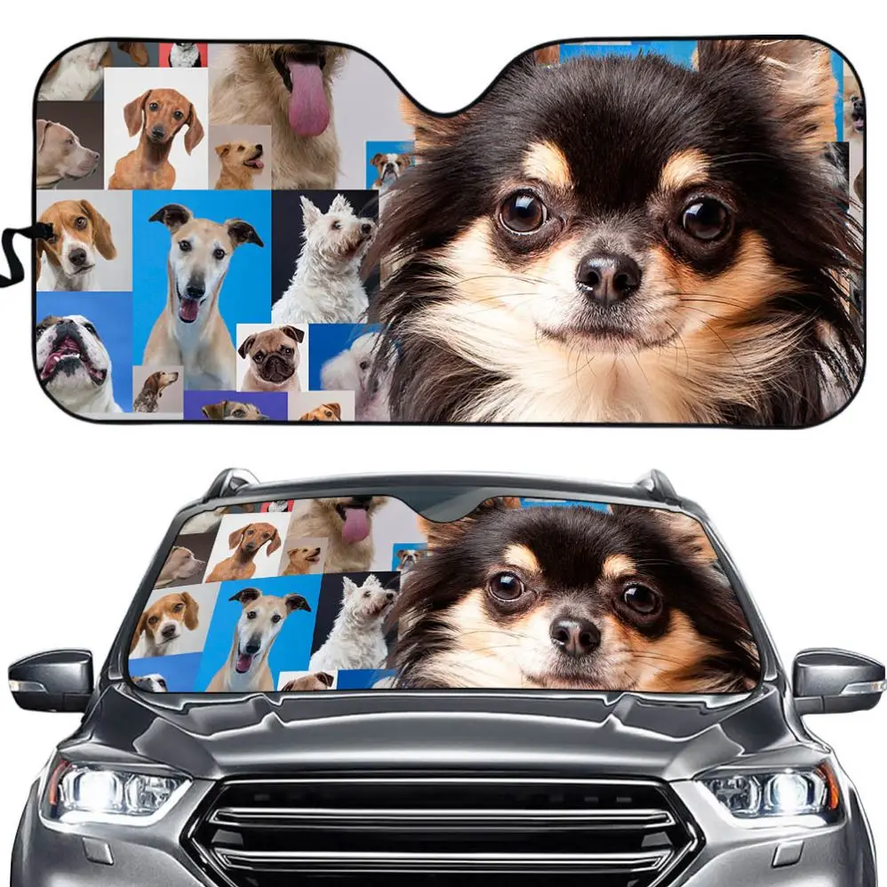 

TD New Arrival Car Accessories Auto Parts Car Sunshade Windshield Custom Pattern Animal Print Foldable Car Sunshade