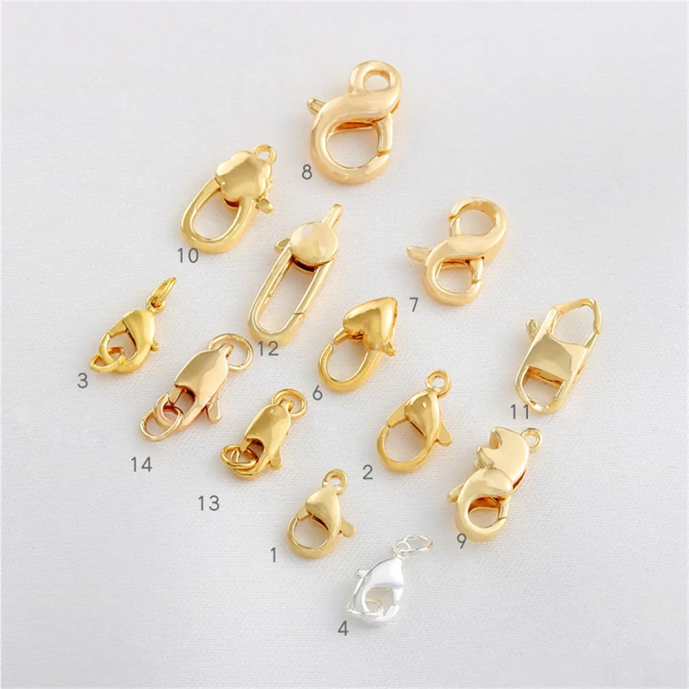 14K package gold lobster buckle spring buckle necklace bracelet ending connection buckle diy handmade accessories materials
14K package gold lobster buckle spring buckle necklace bracelet ending connection buckle diy handmade accessories materials