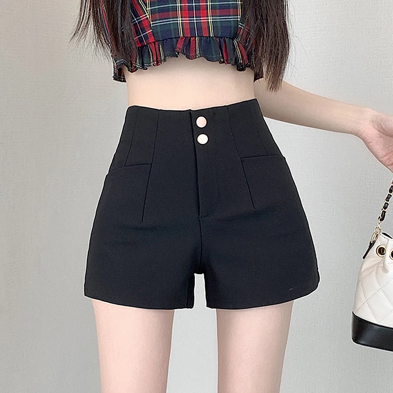 Casual Elegant Black Shorts Women Korean Fashion Summer High Waist Button Shorts Office Lady Short Femme
Casual Elegant Black Shorts Women Korean Fashion Summer High Waist Button Shorts Office Lady Short Femme