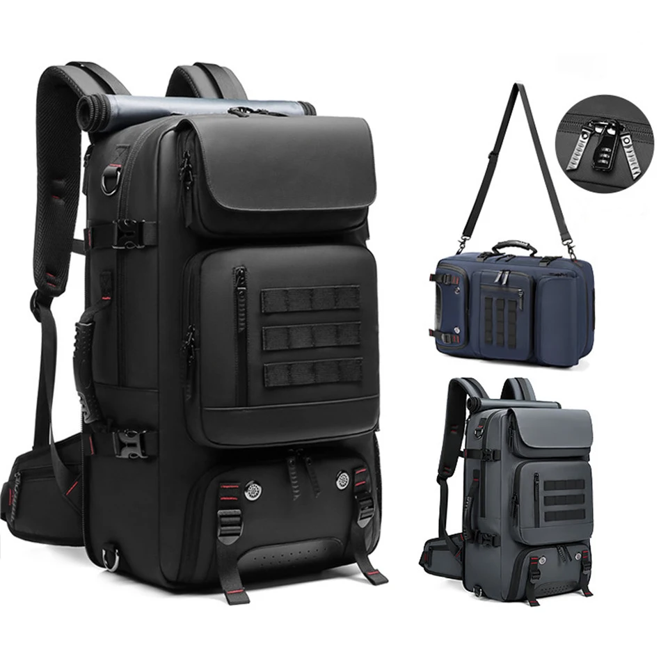 

Men Outdoor Hiking Mountain Bag Big Capacity Anti-theft Laptops Backpack Business Travel Backpack Duffel With Shoes Compartment