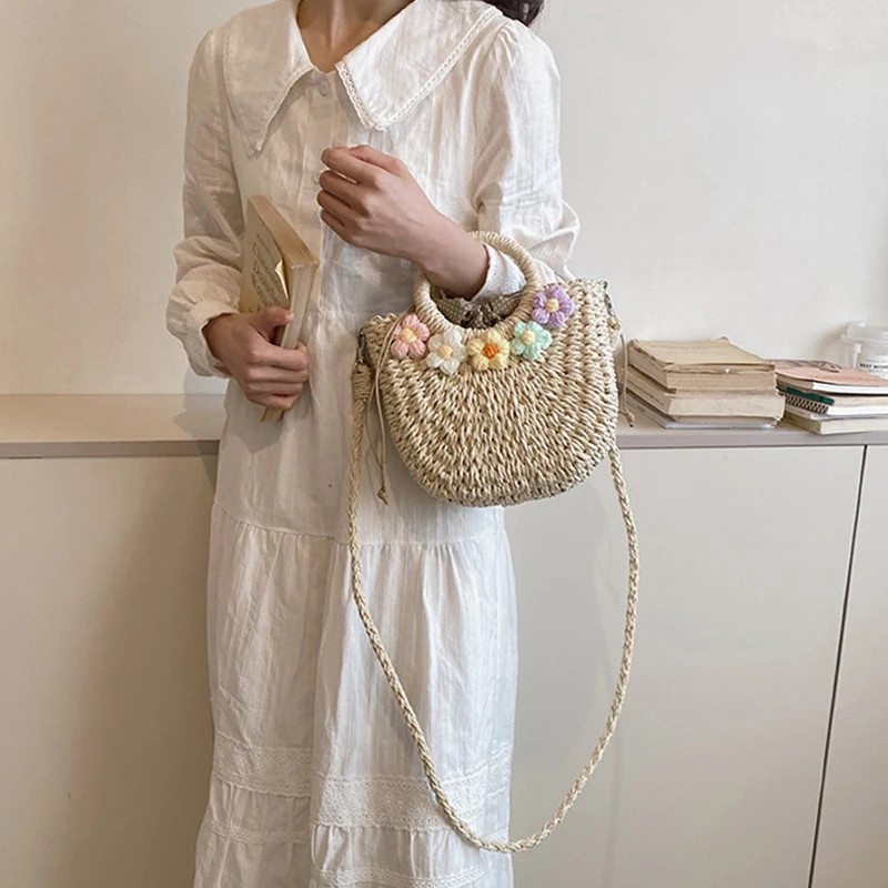 Yogodlns Hand-Woven Rattan Bag - Bali Style Bohemian Wicker Purse 12 Sd31a703a21d542f5816f894d227fb8f8O