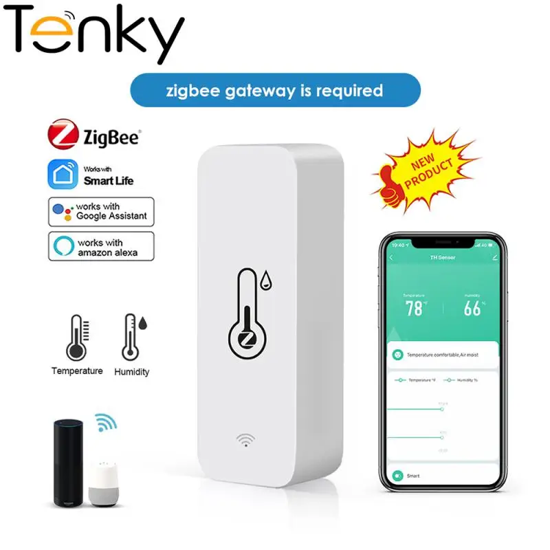 Tenky Tuya Smart ZigBee Temperature And Humidity Sensor Indoor Hygrometer Controller Monitoring For Alexa Google Home
Tenky Tuya Smart ZigBee Temperature And Humidity Sensor Indoor Hygrometer Controller Monitoring For Alexa Google Home