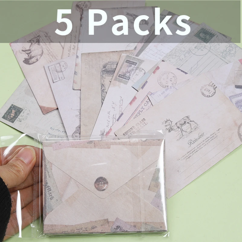 60Pcs (5 packs) Vintage Mini Paper Envelope Scrapbooking Envelopes Small Envelopes Kawaii Stationery Gift School Supplies
60Pcs (5 packs) Vintage Mini Paper Envelope Scrapbooking Envelopes Small Envelopes Kawaii Stationery Gift School Supplies