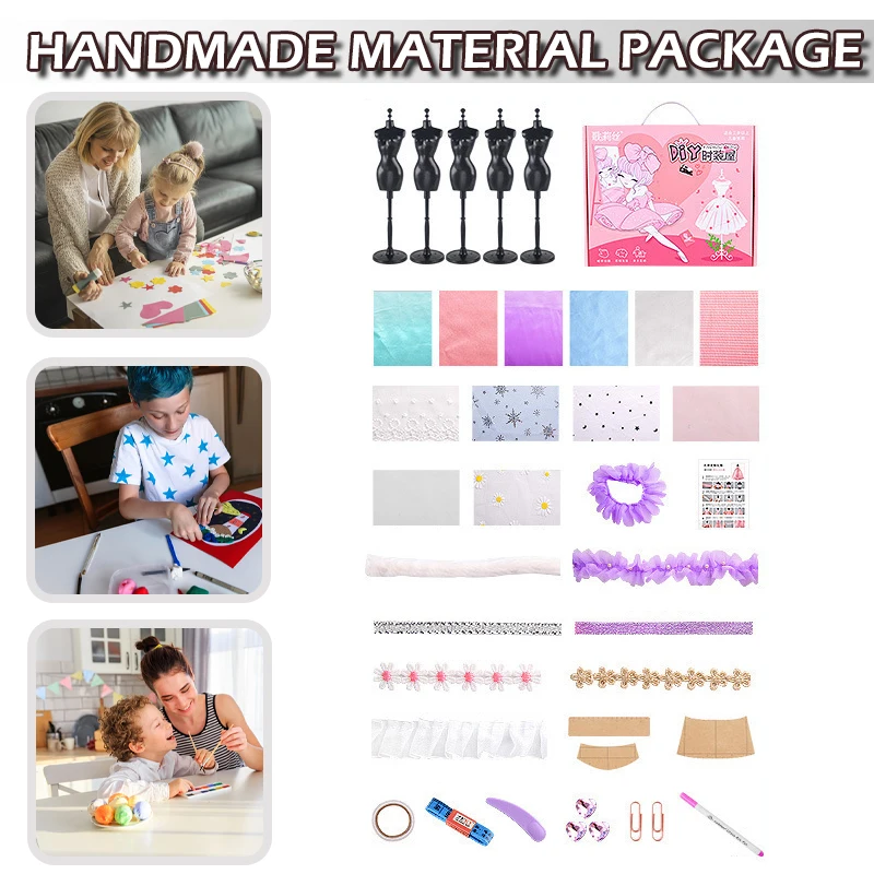 1set Children Doll Dress Making Plastic Fashion DIY Dress Design Craft Making Kit Dress Up Toy Party Beginner Girls Toy
1set Children Doll Dress Making Plastic Fashion DIY Dress Design Craft Making Kit Dress Up Toy Party Beginner Girls Toy