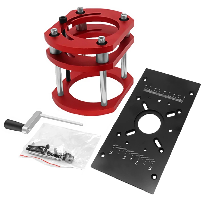 Router Lift With Fixed Base-Router Insert Plate-Woodworking Universal Router Lift Base For 65Mm Dia Router Motor
Router Lift With Fixed Base-Router Insert Plate-Woodworking Universal Router Lift Base For 65Mm Dia Router Motor