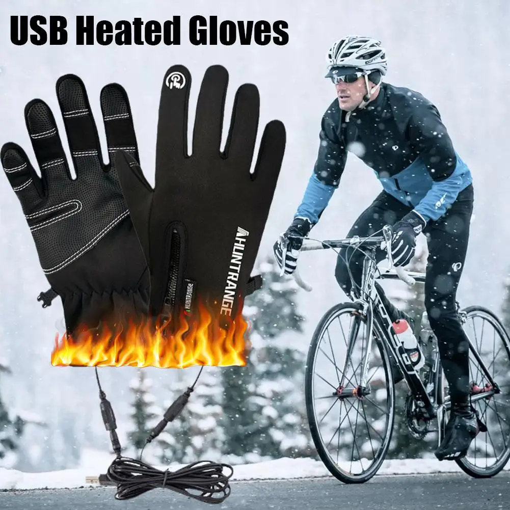 

1pair Heated Cycling Gloves For Men Women Warm Touchscreen Gloves Outdoor Hiking Ski Camping Fishing Cycling Heated Gloves L3V8