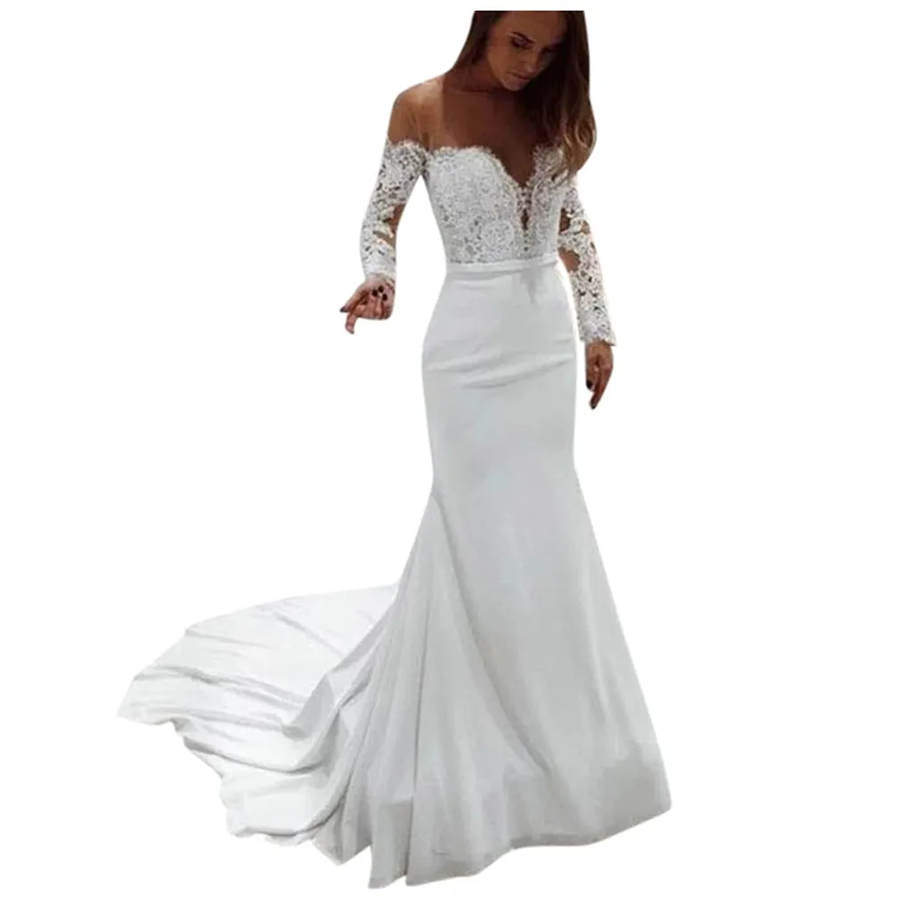 Sexy Women Lace Long Sleeve Off Shoulder V Neck Long Cocktail Prom Gown Dress Formal Occasion Dresses Loose Evening Dress Y2k
Sexy Women Lace Long Sleeve Off Shoulder V Neck Long Cocktail Prom Gown Dress Formal Occasion Dresses Loose Evening Dress Y2k