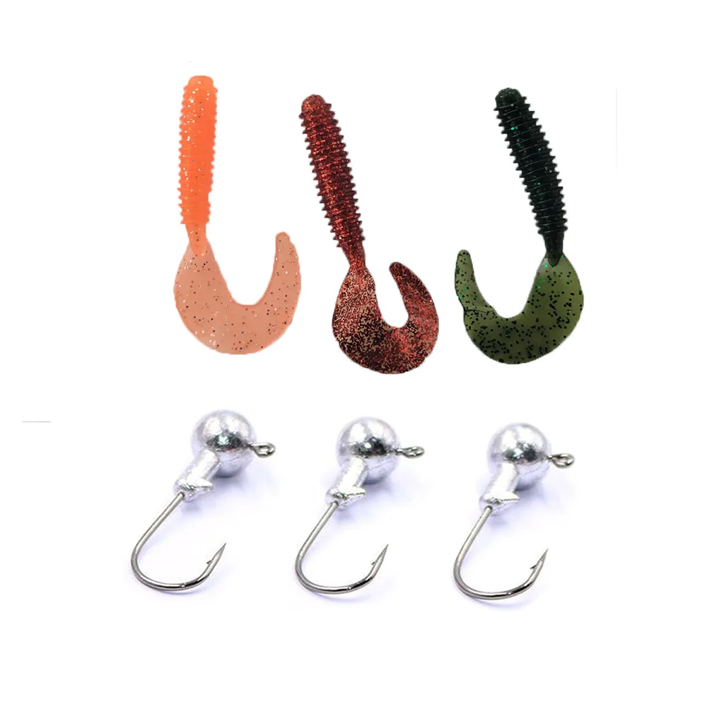 Soft Fishing Lure Lead Jig Head Hook Grub Worm Soft Fishing Baits Shads Silicone Artificial Bait Fishing Tackle Pesca
Soft Fishing Lure Lead Jig Head Hook Grub Worm Soft Fishing Baits Shads Silicone Artificial Bait Fishing Tackle Pesca