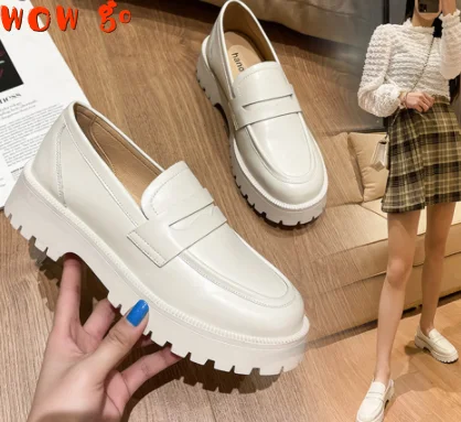 Spring Shoes Women British Style 2023New Thick-soled College Style Casual Loafers Genuine Leather Fashion Shoes Girls
Spring Shoes Women British Style 2023New Thick-soled College Style Casual Loafers Genuine Leather Fashion Shoes Girls
