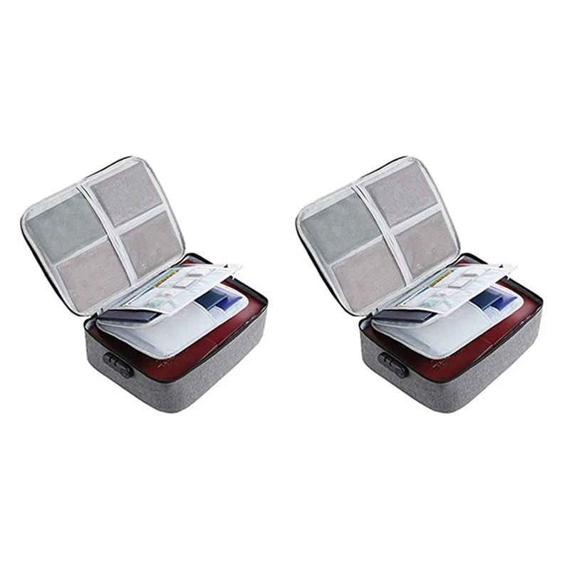 2X Important File Pocket Holder,Document Organizer Box,Oxford Waterproof Document Storage Bag With Safe Code Lock (Gray)
2X Important File Pocket Holder,Document Organizer Box,Oxford Waterproof Document Storage Bag With Safe Code Lock (Gray)