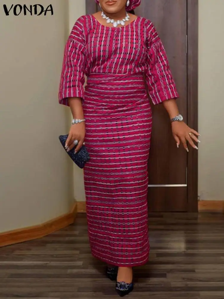 Summer Dress 2024 VONDA Women Fashion Vintage Printed Bohemian 3/4 Sleeve Party Long Maxi Vestidos Robe Casual Loose Sundress
Summer Dress 2024 VONDA Women Fashion Vintage Printed Bohemian 3/4 Sleeve Party Long Maxi Vestidos Robe Casual Loose Sundress