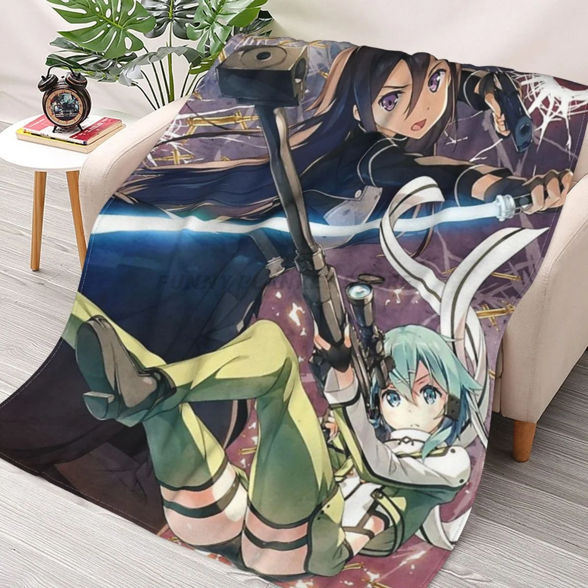 Anime Sword Art Online Figure Brinquedos Figma Kirito Vs Sinon Throws Blankets Collage Flannel Ultra-Soft Warm picnic blanket
Anime Sword Art Online Figure Brinquedos Figma Kirito Vs Sinon Throws Blankets Collage Flannel Ultra-Soft Warm picnic blanket