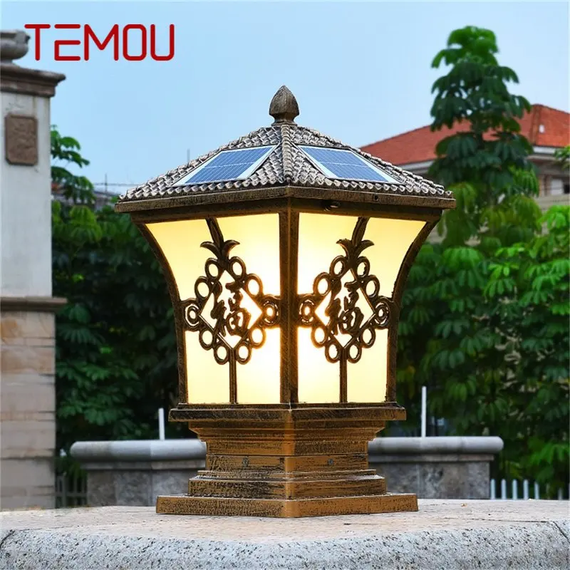 TEMOU Solar Outdoor Classical Post Light Retro Waterproof Pillar LED Wall Lamp Fixtures for Home Garden
TEMOU Solar Outdoor Classical Post Light Retro Waterproof Pillar LED Wall Lamp Fixtures for Home Garden