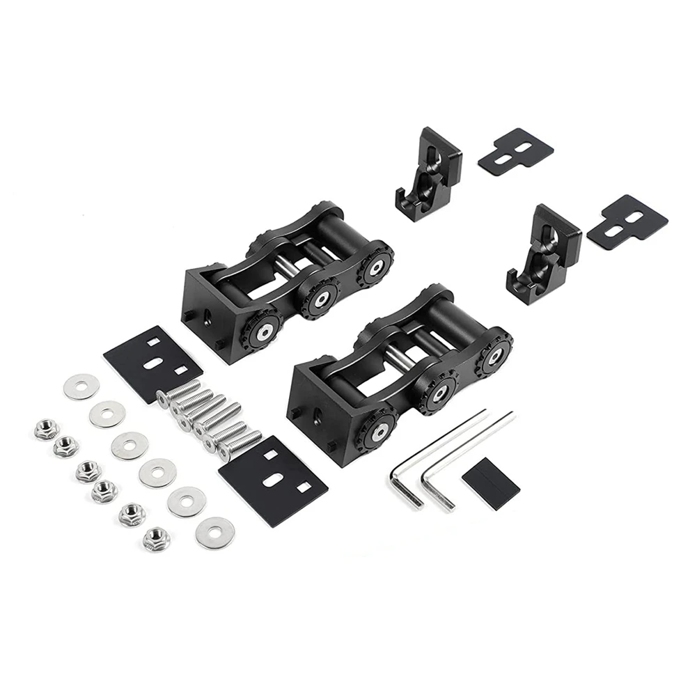 

JL Hood Latches, Aluminum Hood Catch Lock Latch Kit for 2018-2022 Jeep Wrangler JL Gladiator JT Accessories, 2PCS Black