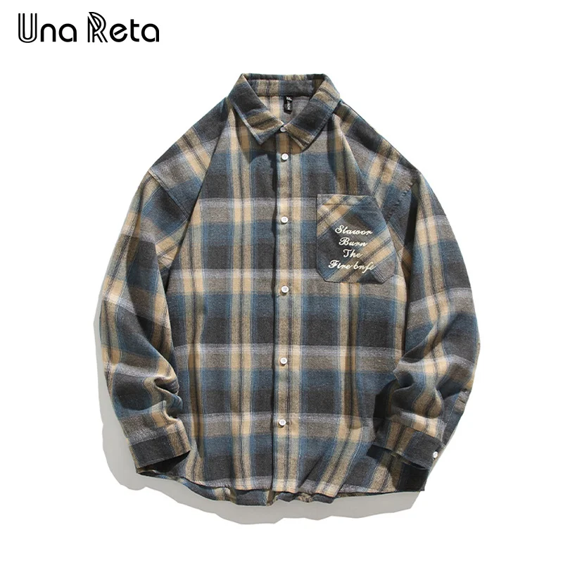 Una Reta Men's Shirt Spring Autumn New Harajuku High Quality Grid Print Shirt Men's Clothing Streetwear Casual Couple Shirts
Una Reta Men's Shirt Spring Autumn New Harajuku High Quality Grid Print Shirt Men's Clothing Streetwear Casual Couple Shirts