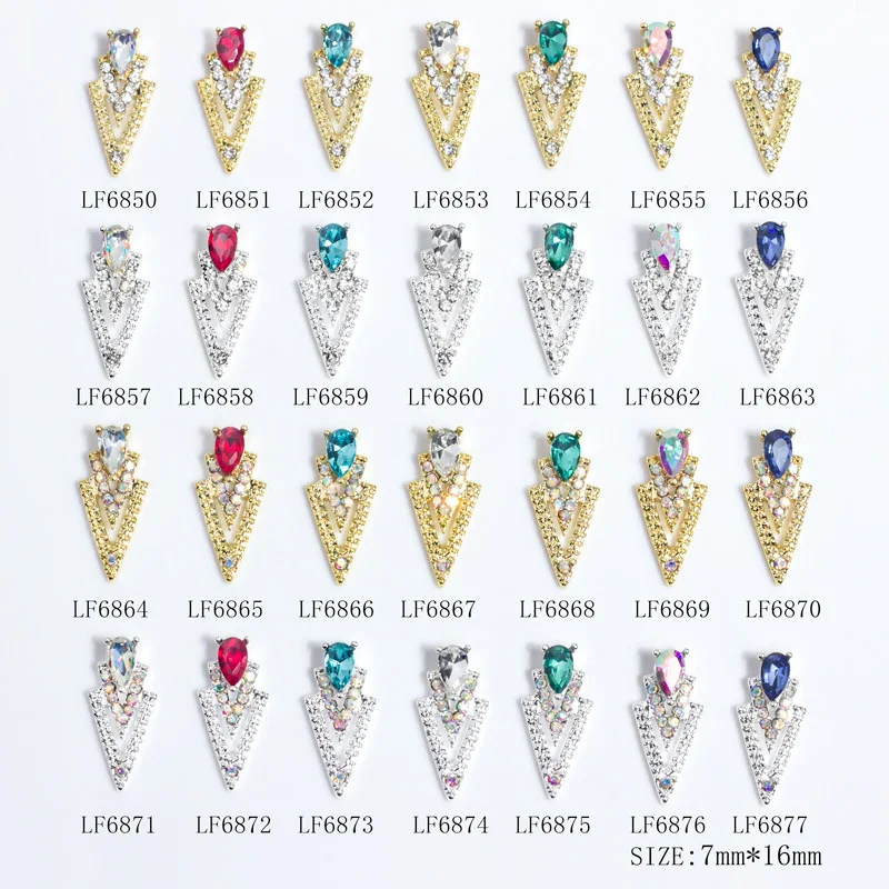10pcs Simple Hollow Long Teardrop Triangle AB Illusion Alloy 3D Jewelry Nail Art Luxury Nail Accessories
10pcs Simple Hollow Long Teardrop Triangle AB Illusion Alloy 3D Jewelry Nail Art Luxury Nail Accessories