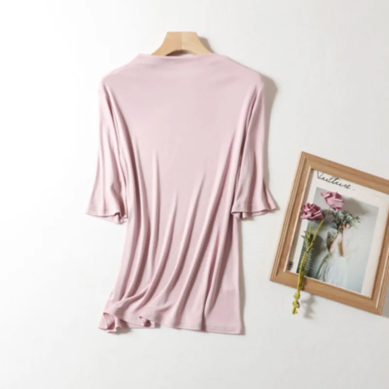 2024 Summer New Silk Quarter Sleeves Cool, Comfortable, Breathable, Minimalist Fashion Women's Short sleeved Top T-shirt
2024 Summer New Silk Quarter Sleeves Cool, Comfortable, Breathable, Minimalist Fashion Women's Short sleeved Top T-shirt