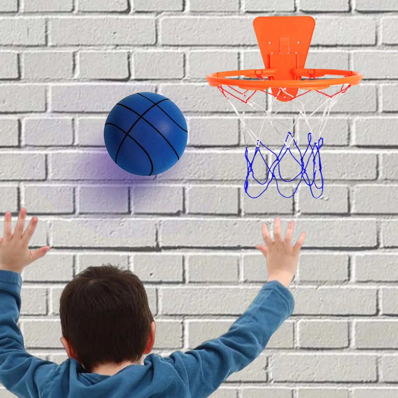 

Бесшумный баскетбольный мяч с кольцом, обучающая модель, низкий уровень шума для детей, размер 5, баскетбольный мяч для родителей, детская игрушка, надувной мяч