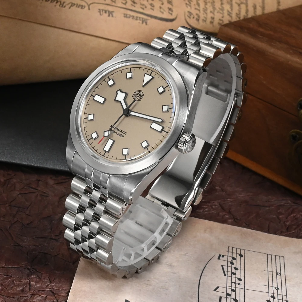 San Martin New 38mm Vintage Classic Enamel Dial PT5000 Men Sport Watch Explore Climbing Automatic Mechanical Sapphire 10Bar BGW9
San Martin New 38mm Vintage Classic Enamel Dial PT5000 Men Sport Watch Explore Climbing Automatic Mechanical Sapphire 10Bar BGW9