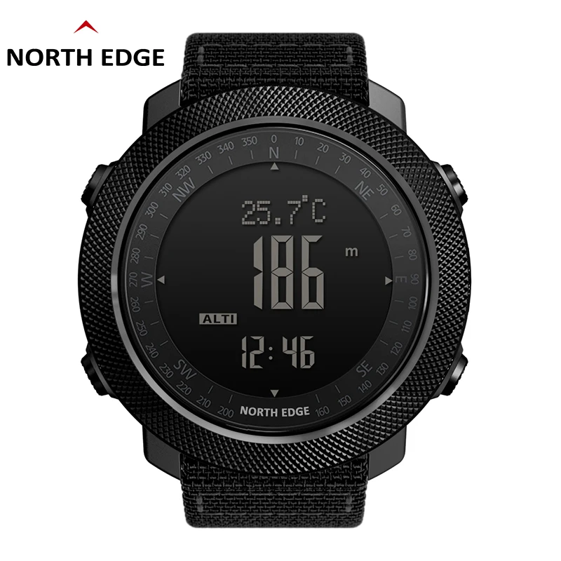 

NORTH EDGE Men's sport Digital watch Hours Running Swimming Military Army watches Altimeter Barometer Compass waterproof 50m