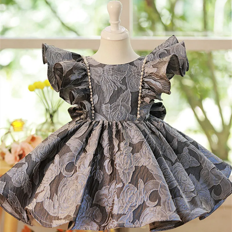 Baby Girls Luxurious Party Dress Kids Floral Printed Black Ball Gown for Formal Banquet Toddlers First Birthday Dresses Princess
Baby Girls Luxurious Party Dress Kids Floral Printed Black Ball Gown for Formal Banquet Toddlers First Birthday Dresses Princess