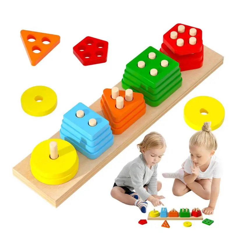 Shape Sorter Toddlers Educational Wooden Stacking BlockMontessori Toys Number Shape Matching Sorter Games Motor Skills Training
Shape Sorter Toddlers Educational Wooden Stacking BlockMontessori Toys Number Shape Matching Sorter Games Motor Skills Training