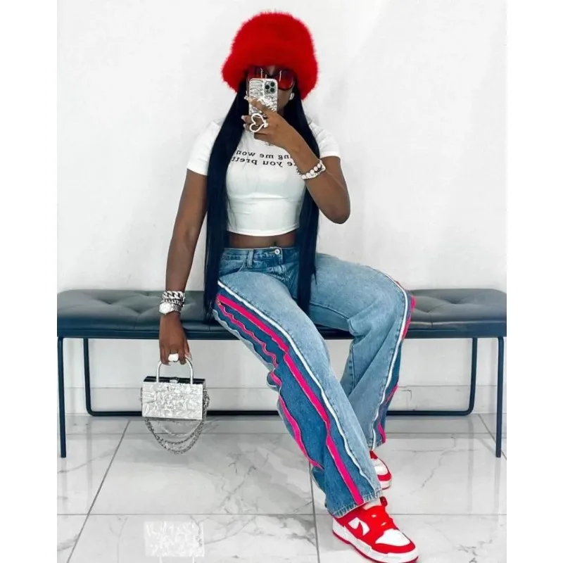 Denim Color Patchwork Side Zipper Casual Jeans Pant Women Fashion Button Fly Loose Denim Trouser All Matching Streetwear Bottoms
Denim Color Patchwork Side Zipper Casual Jeans Pant Women Fashion Button Fly Loose Denim Trouser All Matching Streetwear Bottoms