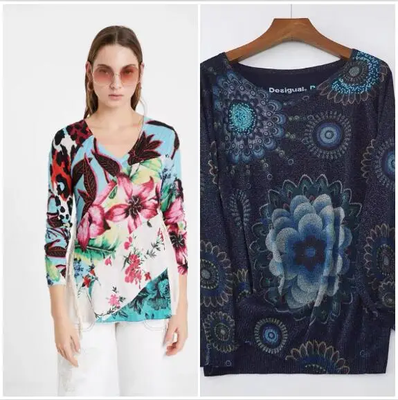 Foreign Trade Original Order Spain New Women's Knitwear Slim Fit Printed Tassel Splice Fashion Pullover Sweater Thin St
Foreign Trade Original Order Spain New Women's Knitwear Slim Fit Printed Tassel Splice Fashion Pullover Sweater Thin St