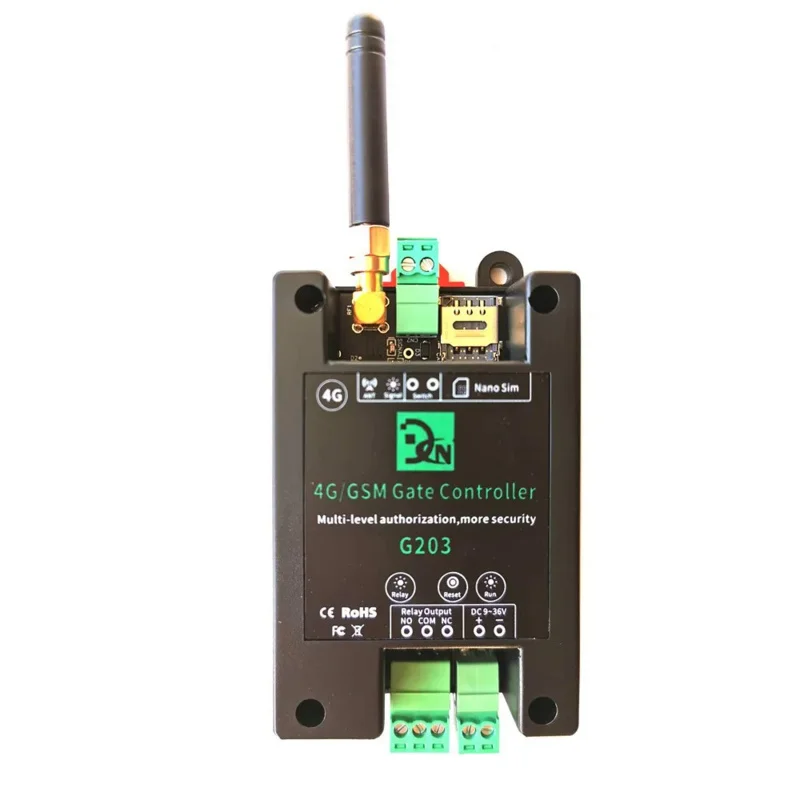 999 users 2G 4G GSM Door Gate Opener Relay Switch Remote Control Door Access Wireless Door Opener By Free Call SMS Command
999 users 2G 4G GSM Door Gate Opener Relay Switch Remote Control Door Access Wireless Door Opener By Free Call SMS Command