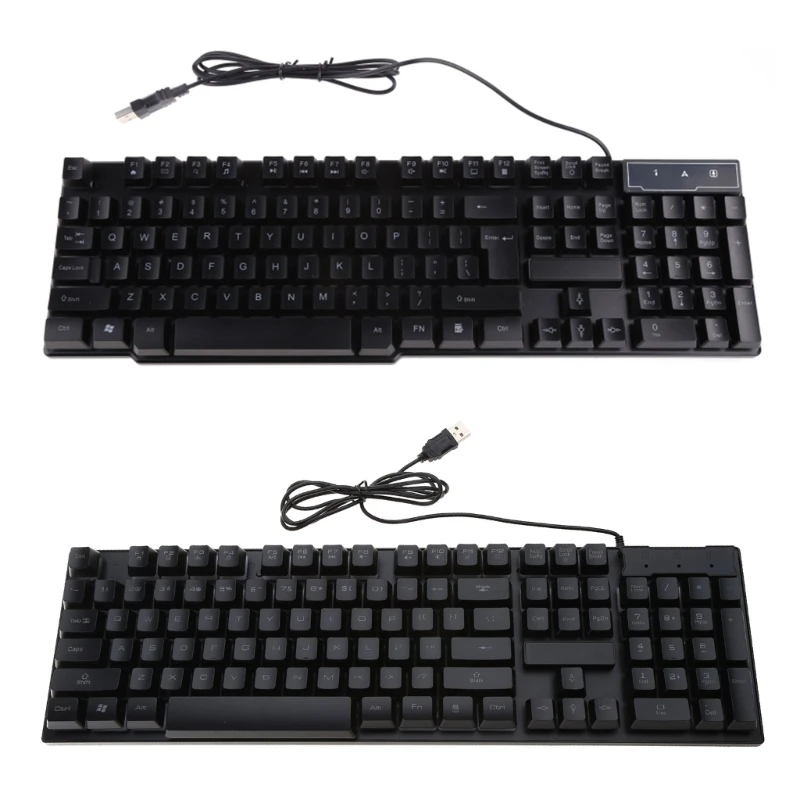 USB Gaming Keyboard 104 Keys Mechanical Feeling Backlit Keyboard for Computer Laptop PC
USB Gaming Keyboard 104 Keys Mechanical Feeling Backlit Keyboard for Computer Laptop PC