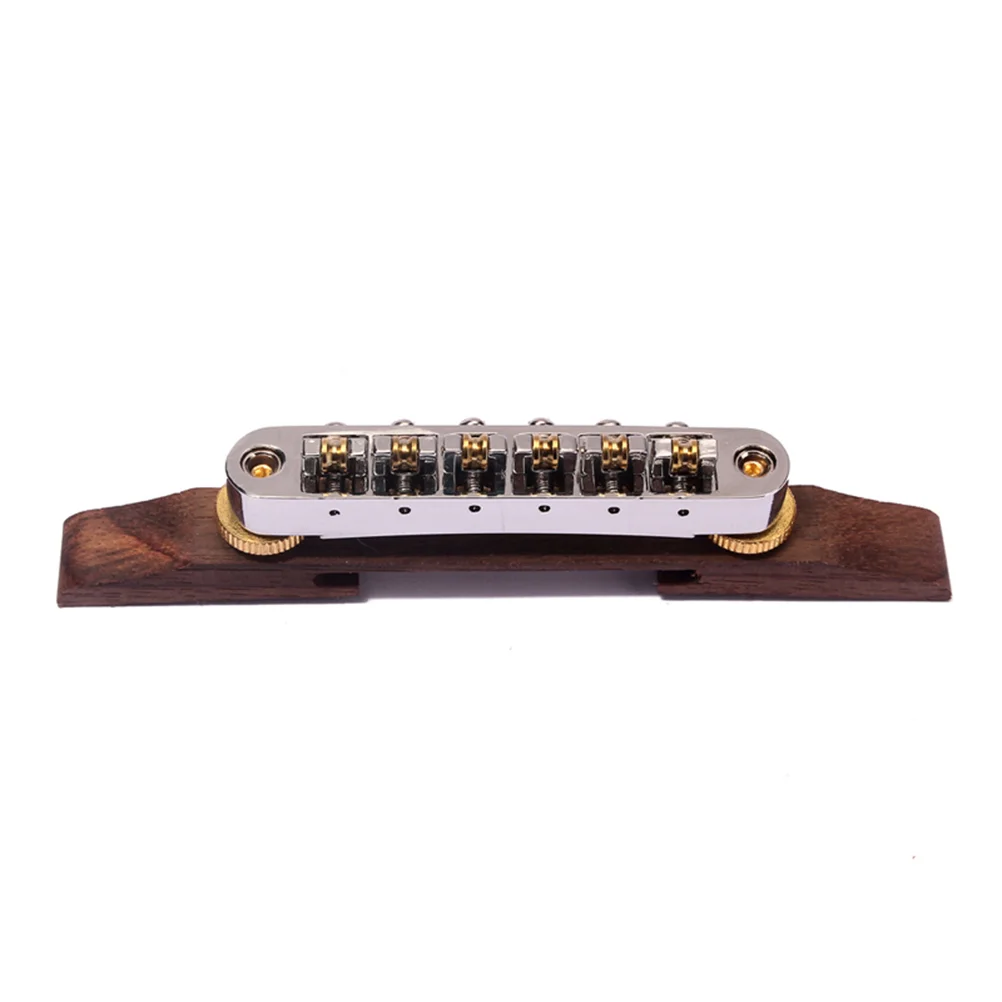 Archtop Jazz Guitar Bridge with Gold Roller Saddles Rosewood B-23 Hardware Guitar Parts
Archtop Jazz Guitar Bridge with Gold Roller Saddles Rosewood B-23 Hardware Guitar Parts
