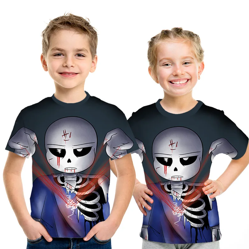 Summer Fashion Skeleton Brother Tshirt Game undertale sans Kids 3D Printed Cartoon T shirt For Boys Girls Children Tops
Summer Fashion Skeleton Brother Tshirt Game undertale sans Kids 3D Printed Cartoon T shirt For Boys Girls Children Tops