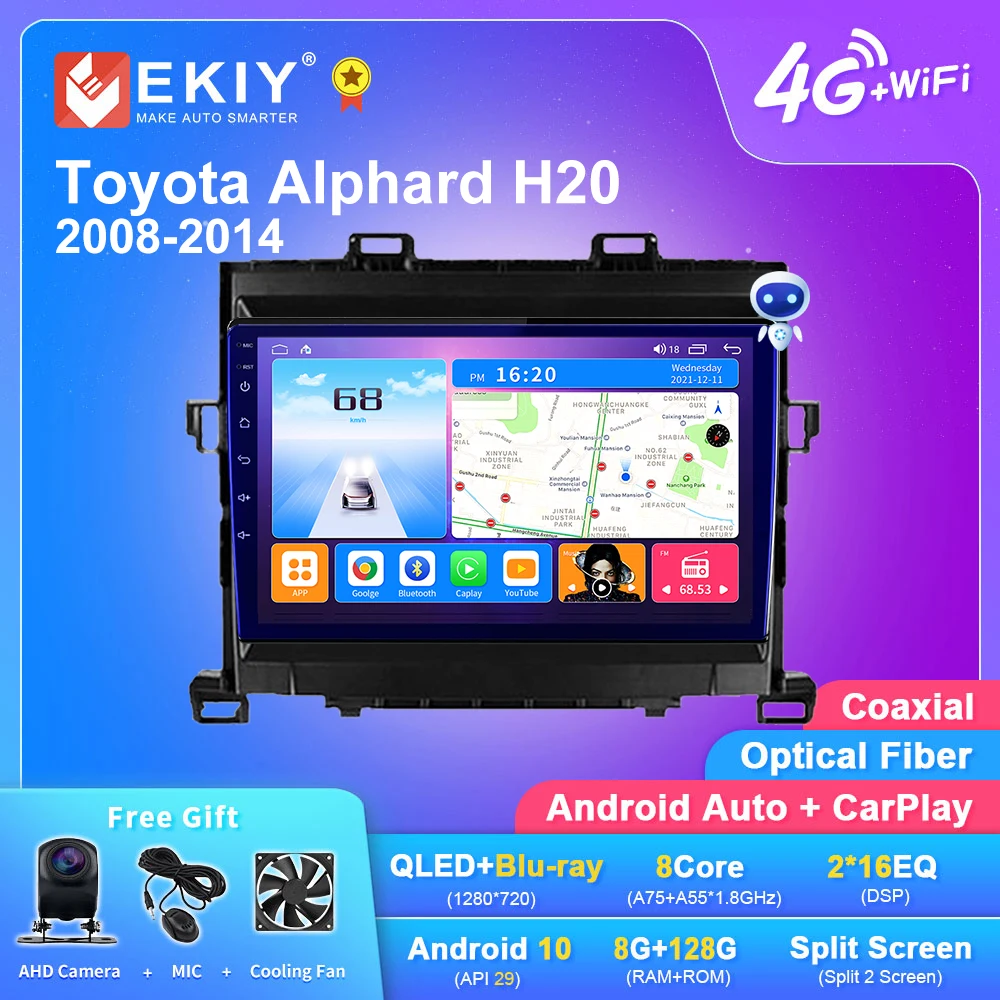 EKIY T7 Android 10 For Toyota Alphard H20 2008 - 2014 Car Radio Multimedia Player Navi Carplay 2DIN Tape Recorder Head Unit DVD
EKIY T7 Android 10 For Toyota Alphard H20 2008 - 2014 Car Radio Multimedia Player Navi Carplay 2DIN Tape Recorder Head Unit DVD