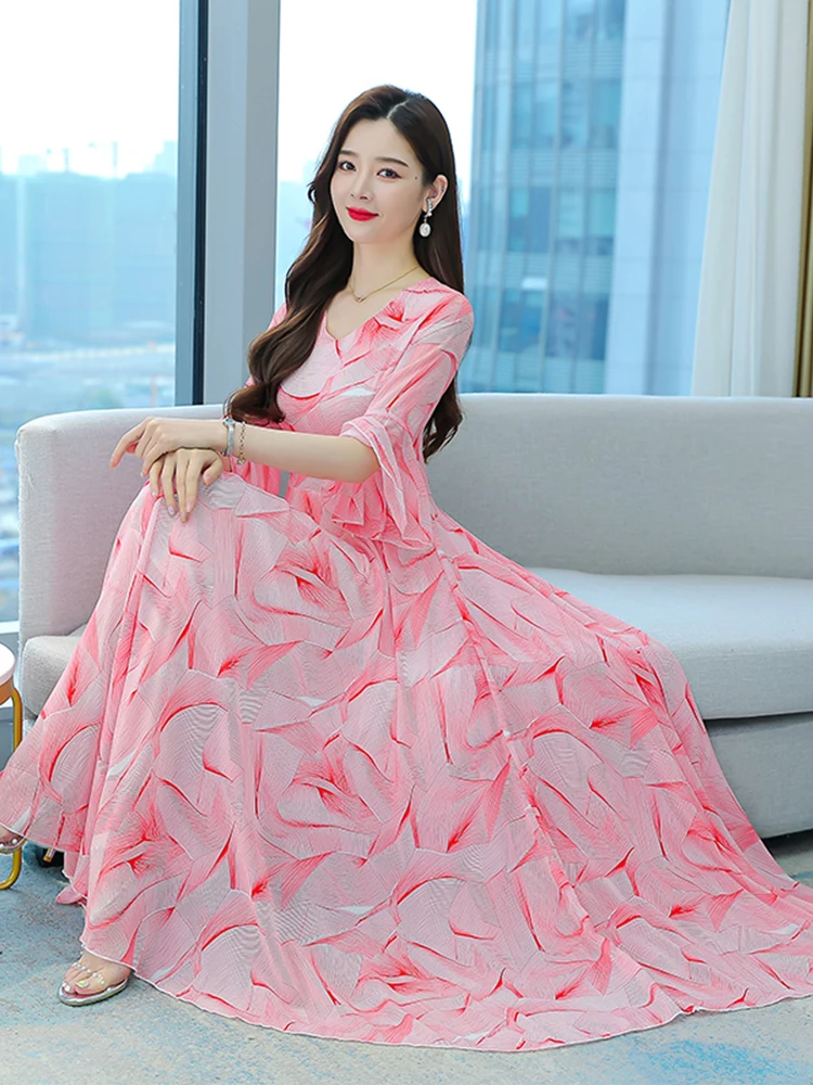 Elegant 2023 Fashion Women Pink Beach Chiffon Dress Summer Clothes For Maxi Blue Tunics Floral Midi Prom Party Evening Dresses
Elegant 2023 Fashion Women Pink Beach Chiffon Dress Summer Clothes For Maxi Blue Tunics Floral Midi Prom Party Evening Dresses