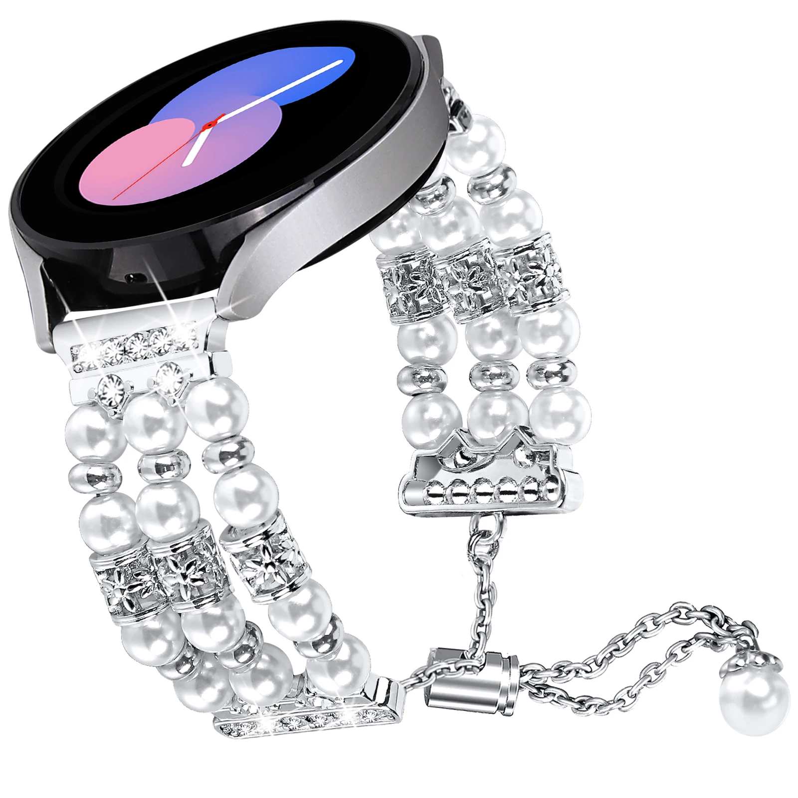 20mm Diamond Strap For Samsung Galaxy Watch 5 4 44MM 40mm Metal Pearl Wristband Bracelet Band for Watch 5 Pro / Watch 4 Classic
20mm Diamond Strap For Samsung Galaxy Watch 5 4 44MM 40mm Metal Pearl Wristband Bracelet Band for Watch 5 Pro / Watch 4 Classic