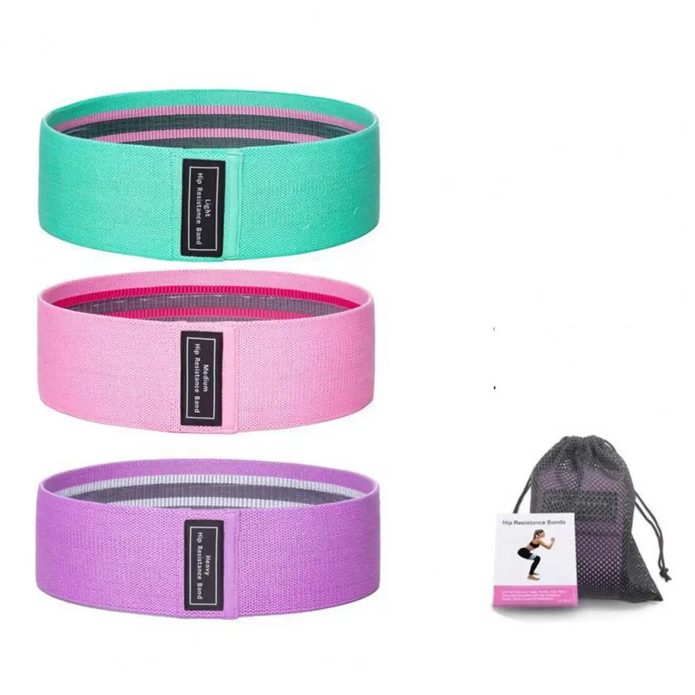 

Non-slip Yoga Bands Vibrant Color Leg Training Bands High Elasticity Wear-resistant Exercise Bands for Home Fitness 3pcs