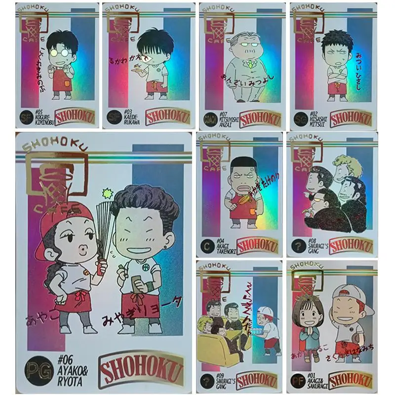 Anime SLAM DUNK Sakuragi Hanamichi Haruko Akagi Mitsuyoshi Anzai Akagi Takenori Ryota Miyagi collection card Board game card
Anime SLAM DUNK Sakuragi Hanamichi Haruko Akagi Mitsuyoshi Anzai Akagi Takenori Ryota Miyagi collection card Board game card