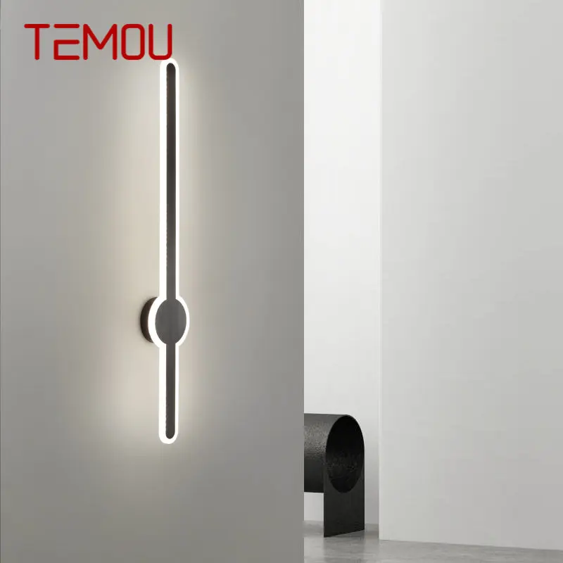 TEMOU Modern Black Brass Wall Lamp LED 3 Colors Classic Creative Sconce Light for Home Bed Room Decor
TEMOU Modern Black Brass Wall Lamp LED 3 Colors Classic Creative Sconce Light for Home Bed Room Decor
