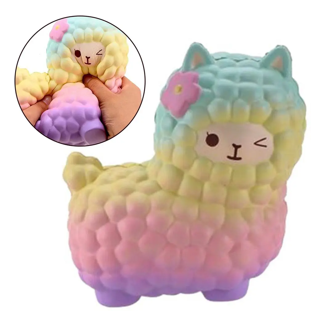

Funny Design Cartoon Jumbo Sheep Squishy Slow Rising Alpaca Squeeze Toys Stress Relief Exquisite Kid Gifts