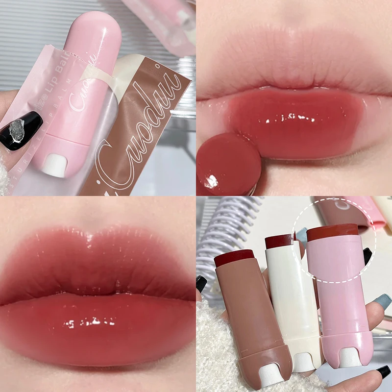 

Moisturizing Colored Lip Balm Waterproof Lasting Anti-cracking Reduce Liplines Color-changing Lipsticks Lip Care Makeup Cosmetic