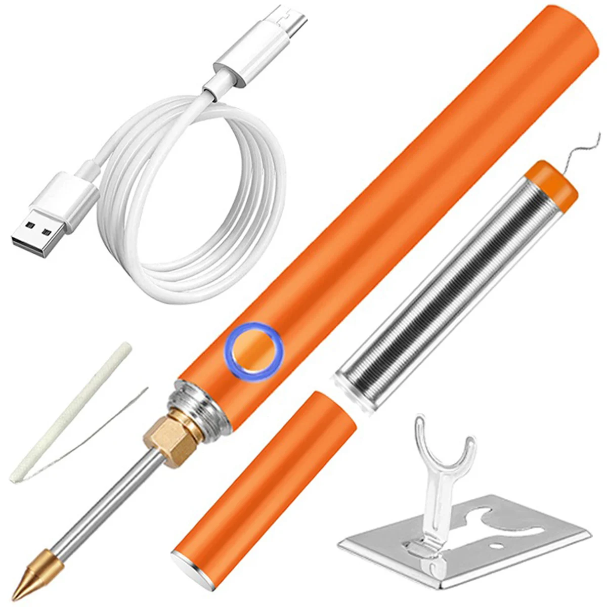 Electric Soldering Iron 5V 15W 1100mAh Portable Soldering Welding Iron Tool with Adjustable Temperature 250-460℃ Cordless
Electric Soldering Iron 5V 15W 1100mAh Portable Soldering Welding Iron Tool with Adjustable Temperature 250-460℃ Cordless