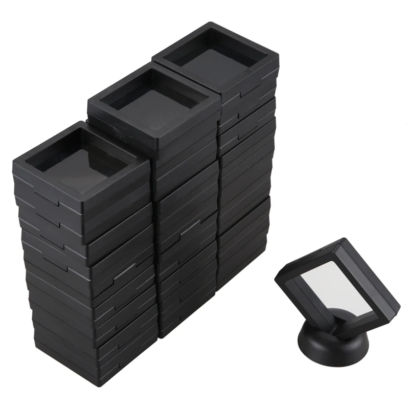 Coin Display Box - Set Of 30 3D Floating Frame Display Holder with Stands for Challenge Coins, AA Medallions, Jewelry, Black
Coin Display Box - Set Of 30 3D Floating Frame Display Holder with Stands for Challenge Coins, AA Medallions, Jewelry, Black