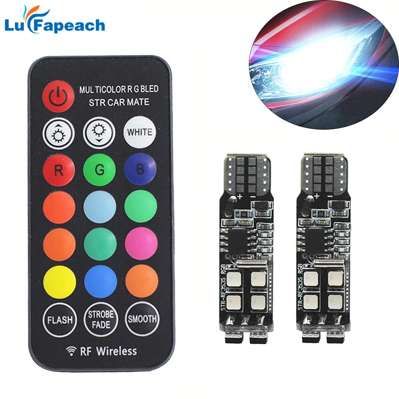 1 Set New Design RGB T10 W5W 3535 10SMD RF Brilliant Colorful For Car LED Marker Lamp Position Light with Remote Control DC 12V
1 Set New Design RGB T10 W5W 3535 10SMD RF Brilliant Colorful For Car LED Marker Lamp Position Light with Remote Control DC 12V