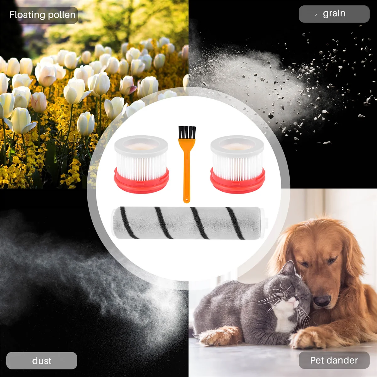 Filter Roller Brush Kit for V9/V9P/V10 Vacuum Cleaner Parts Cleaning Brush Household Accessories
Filter Roller Brush Kit for V9/V9P/V10 Vacuum Cleaner Parts Cleaning Brush Household Accessories