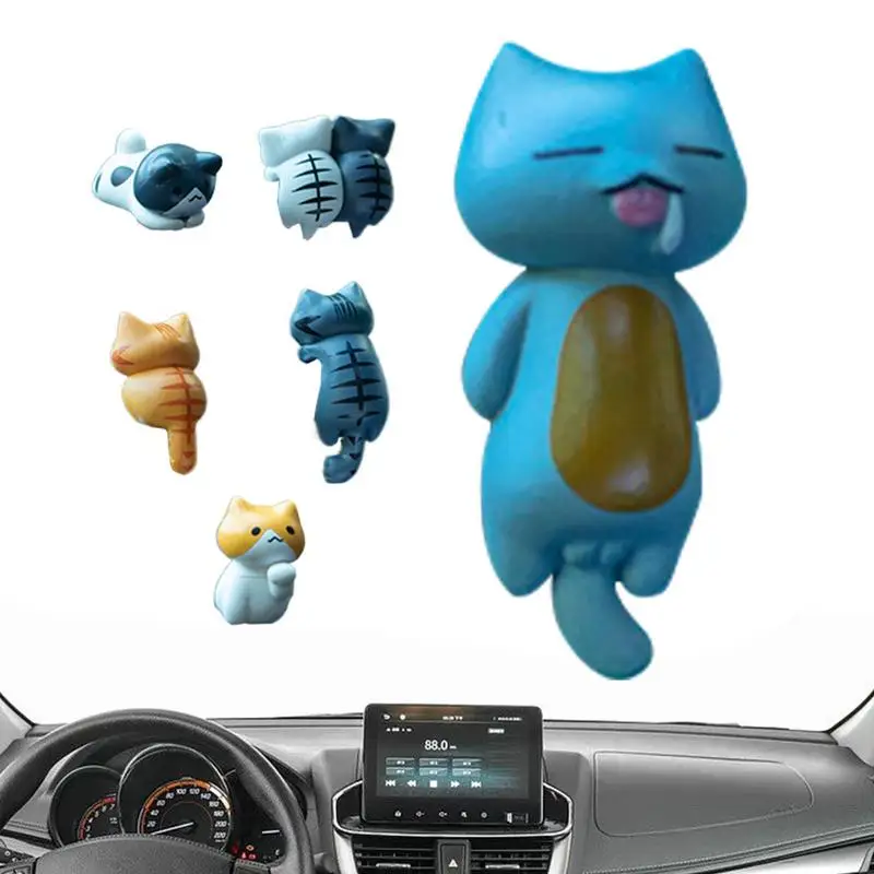 

Декоративный экран для автомобиля, животное, креативные статуэтки в виде кошки из смолы, статуэтки для интерьера автомобиля, украшение для стола